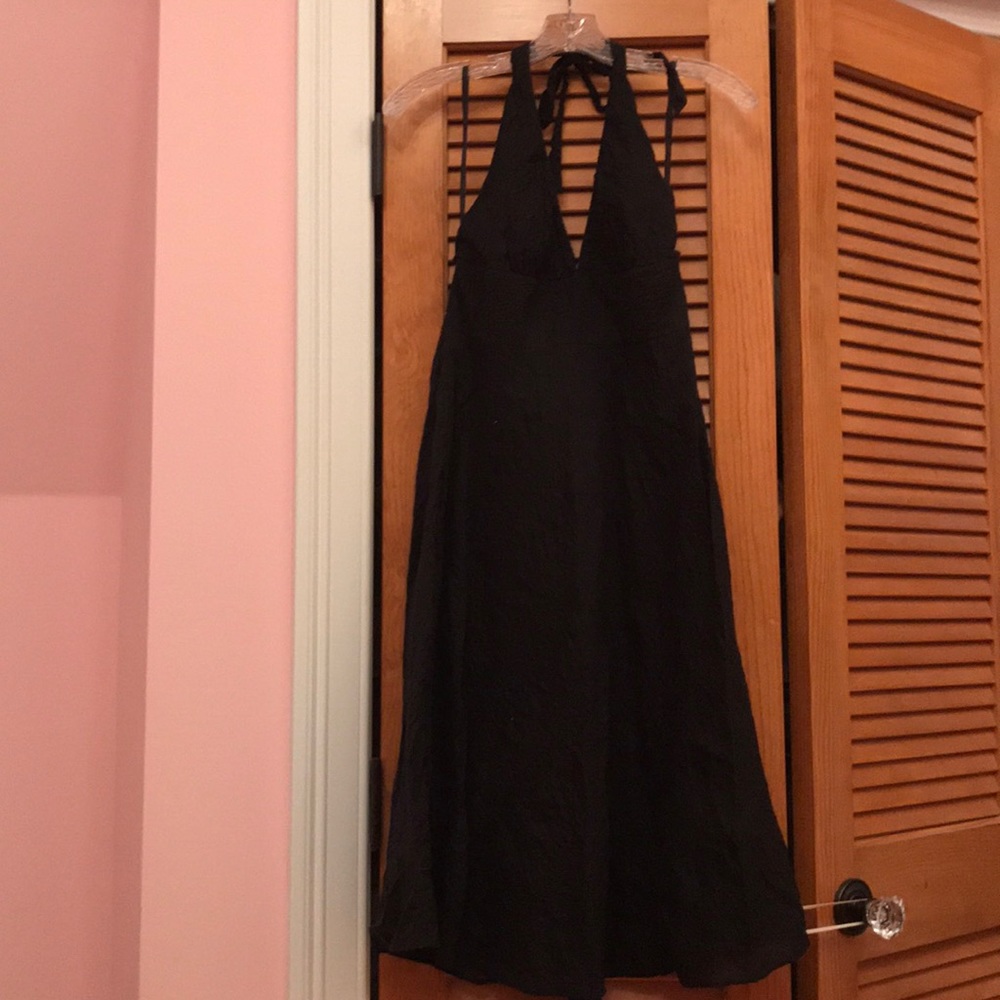 Vintage Jcrew crinkle halter dress